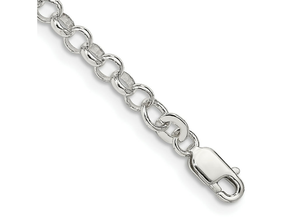 FJC Finejewelers 925 Sterling Silver Rolo Bracelet Chain 8 Inches x 4 mm
