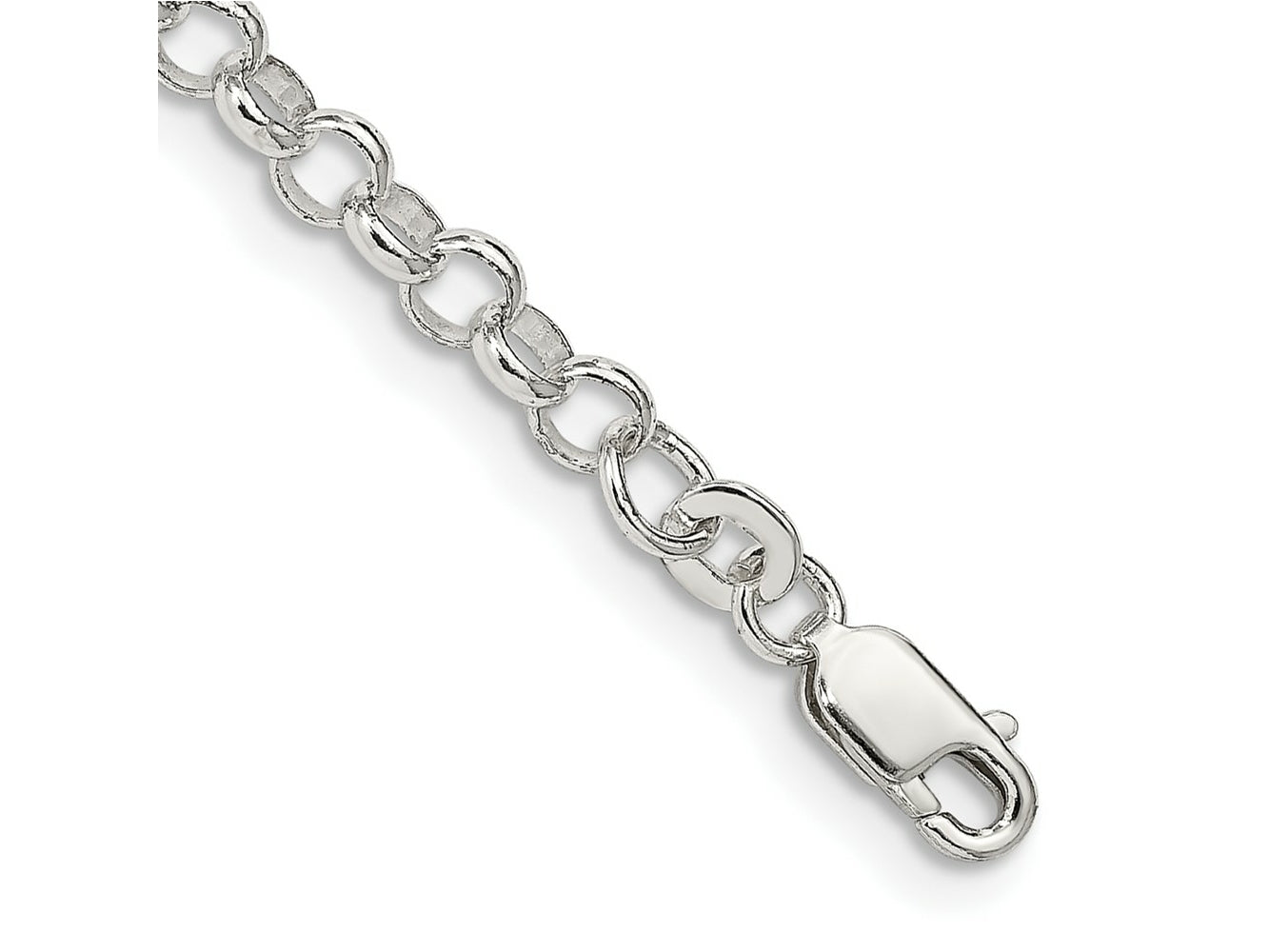 FJC Finejewelers 925 Sterling Silver Rolo Bracelet Chain 8 Inches x 4 mm