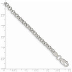 FJC Finejewelers 925 Sterling Silver Fancy Rolo Bracelet 7.5 Inches x 4.75 mm