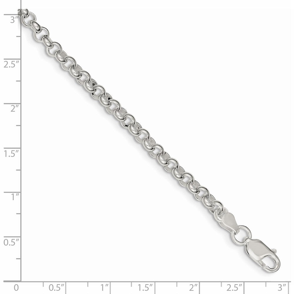 FJC Finejewelers 925 Sterling Silver Fancy Rolo Bracelet 7.5 Inches x 4.75 mm