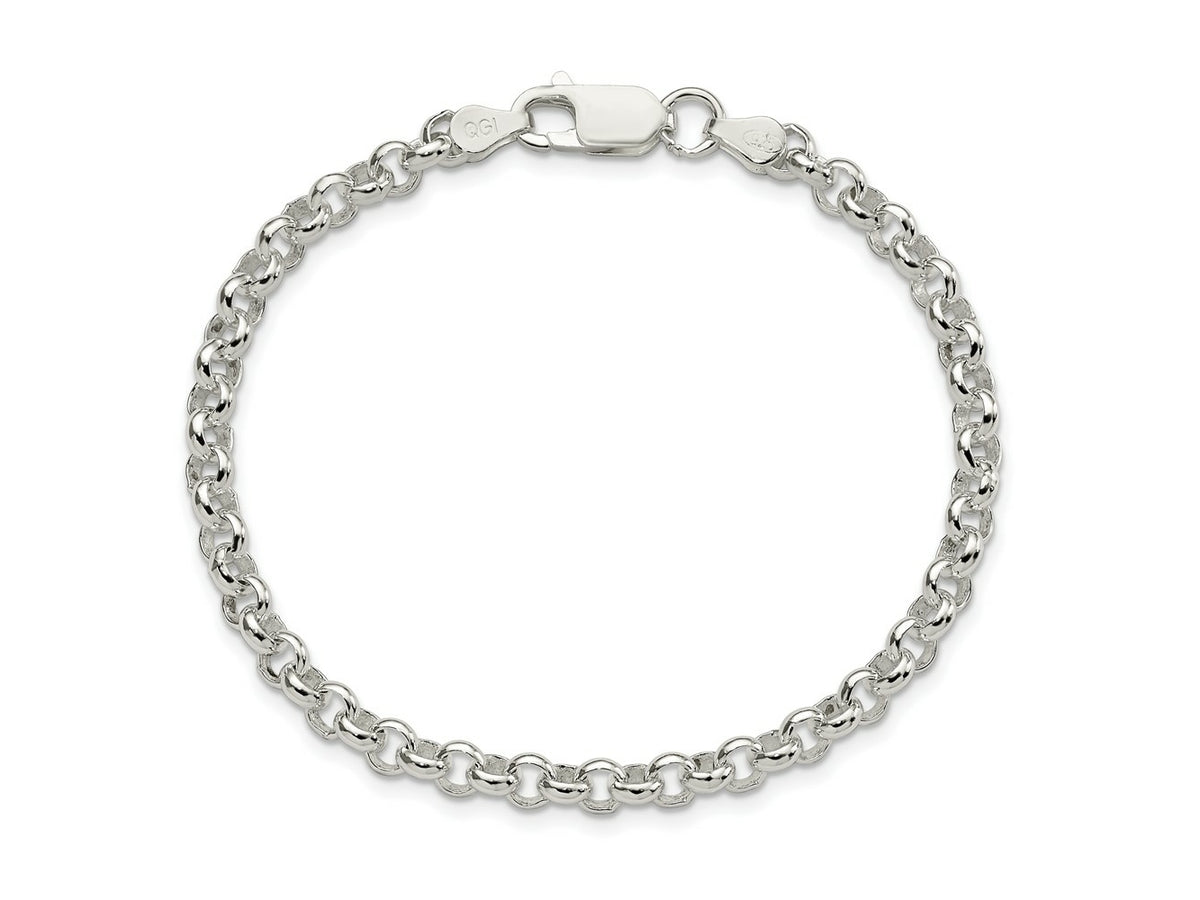 FJC Finejewelers 925 Sterling Silver Fancy Rolo Bracelet 7.5 Inches x 4.75 mm