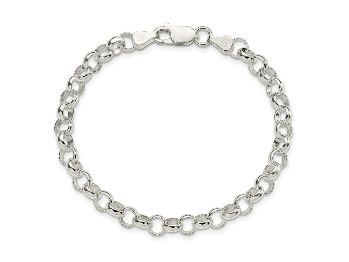 FJC Finejewelers 925 Sterling Silver Link 6.0mm Belcher Light Bracelet 7.5 Inches x 6 mm