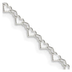 FJC Finejewelers 925 Sterling Silver Fancy Heart Link Chain 20 Inches x 3.5 mm