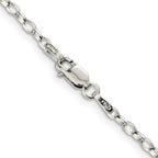 FJC Finejewelers 925 Sterling Silver Oval Fancy Rolo Chain 14 Inches x 2.5 mm