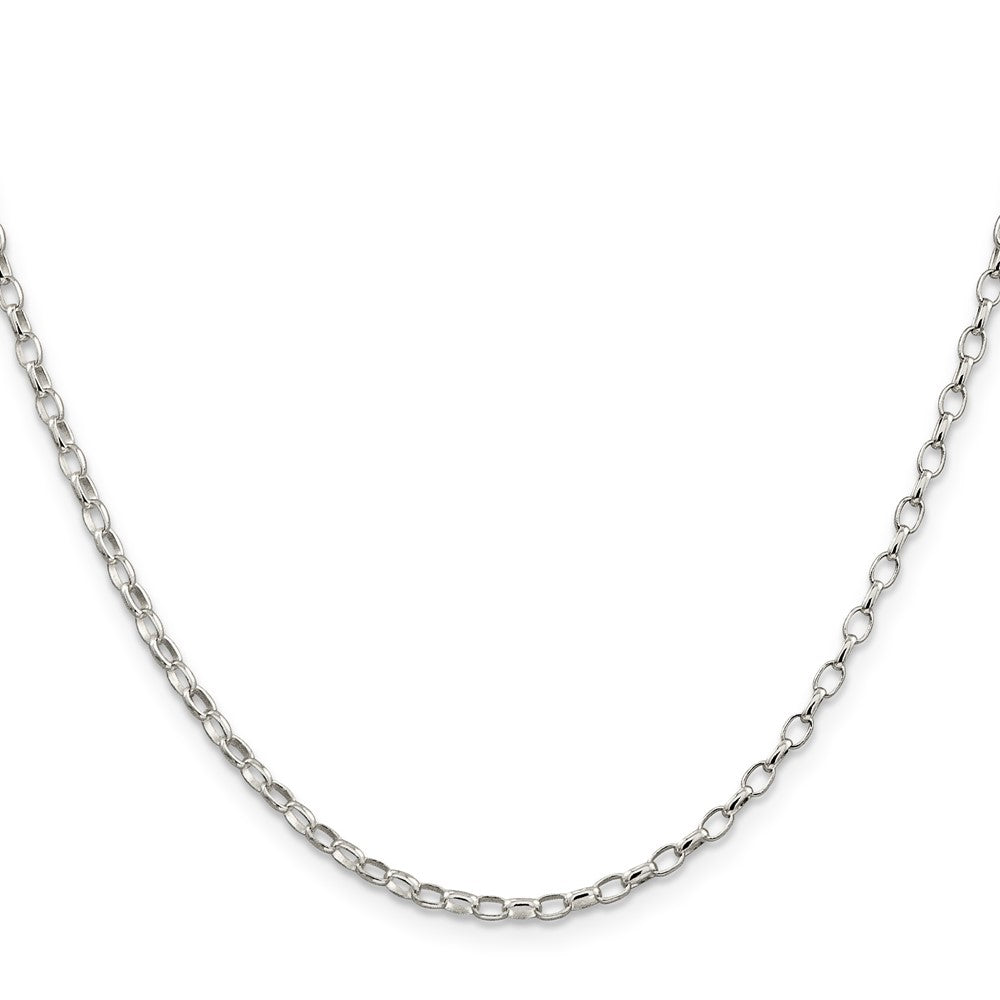 FJC Finejewelers 925 Sterling Silver Oval Fancy Rolo Chain 14 Inches x 2.5 mm