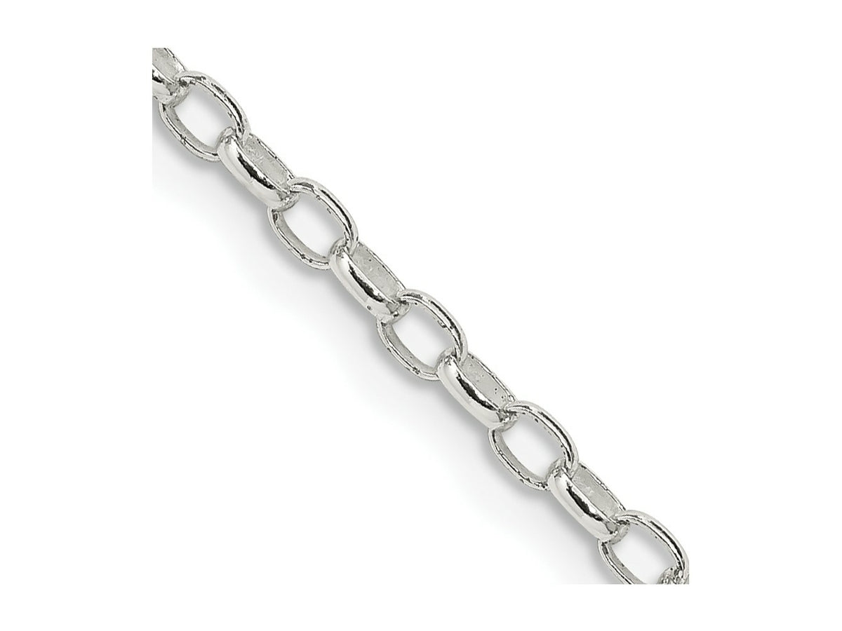 FJC Finejewelers 925 Sterling Silver Oval Fancy Rolo Chain 14 Inches x 2.5 mm