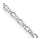 FJC Finejewelers 925 Sterling Silver Oval Fancy Rolo Chain 20 Inches x 2.5 mm