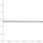 FJC Finejewelers 925 Sterling Silver Oval Fancy Rolo Chain 24 Inches x 2.5 mm
