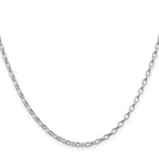FJC Finejewelers 925 Sterling Silver Oval Fancy Rolo Chain 24 Inches x 2.5 mm