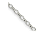 FJC Finejewelers 925 Sterling Silver Oval Fancy Rolo Chain 24 Inches x 2.5 mm