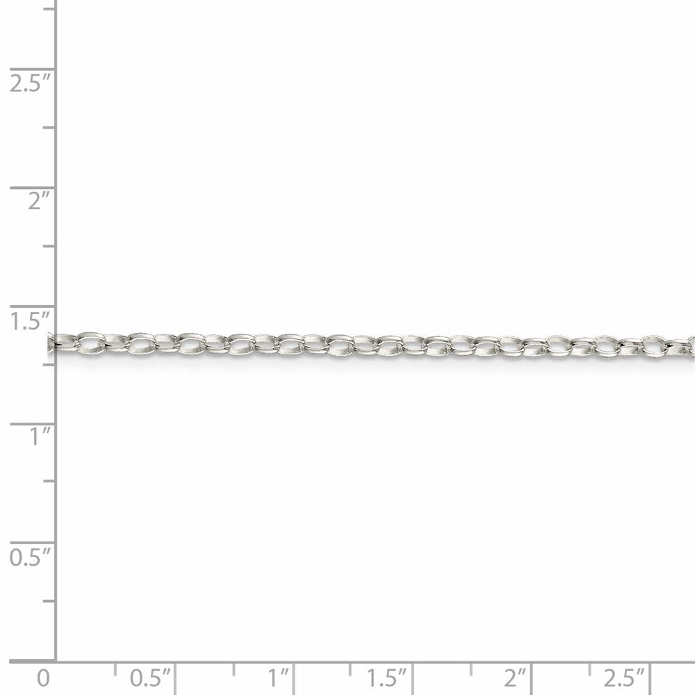 FJC Finejewelers 925 Sterling Silver 2.5mm Oval Fancy Rolo Chain Anklet 9 Inches x 2 mm