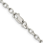 FJC Finejewelers 925 Sterling Silver Oval Fancy Rolo Chain 18 Inches x 3.2 mm