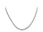 FJC Finejewelers 925 Sterling Silver Oval Fancy Rolo Chain 20 Inches x 3.2 mm
