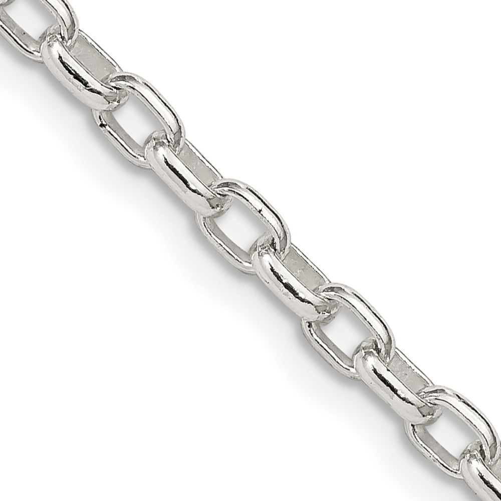 FJC Finejewelers 925 Sterling Silver Oval Fancy Rolo Chain 22 Inches x 3.2 mm