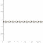 FJC Finejewelers 925 Sterling Silver Oval Fancy Rolo Chain 24 Inches x 3.2 mm