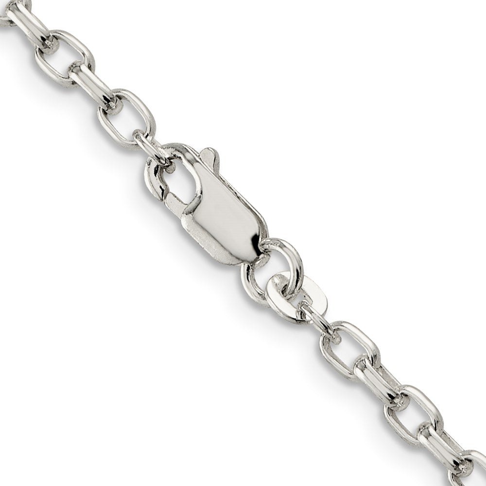 FJC Finejewelers 925 Sterling Silver Oval Fancy Rolo Bracelet Chain 7 Inches x 3.2 mm