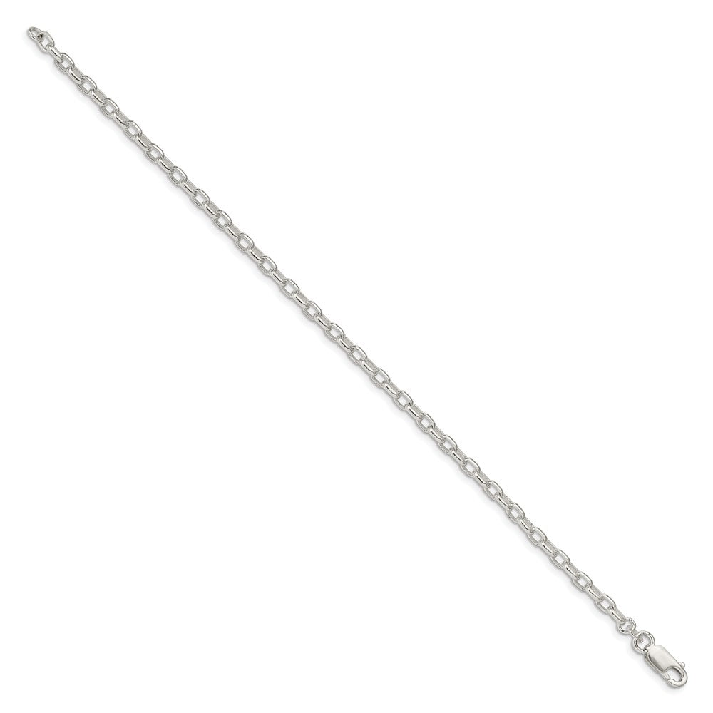 FJC Finejewelers 925 Sterling Silver Oval Fancy Rolo Bracelet Chain 8 Inches x 3.2 mm