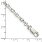 FJC Finejewelers 925 Sterling Silver Oval Fancy Rolo Bracelet Chain 8 Inches x 3.2 mm