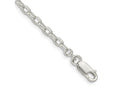 FJC Finejewelers 925 Sterling Silver Oval Fancy Rolo Bracelet Chain 8 Inches x 3.2 mm