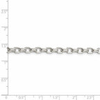 FJC Finejewelers 925 Sterling Silver Oval Fancy Rolo Chain 20 Inches x 4.4 mm
