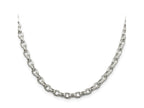 FJC Finejewelers 925 Sterling Silver Oval Fancy Rolo Chain 24 Inches x 4.4 mm