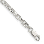 FJC Finejewelers 925 Sterling Silver Oval Fancy Rolo Bracelet Chain 8 Inches x 4.4 mm