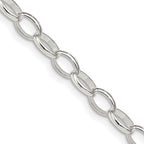 FJC Finejewelers 925 Sterling Silver Fancy Rolo Chain 18 Inches x 5 mm