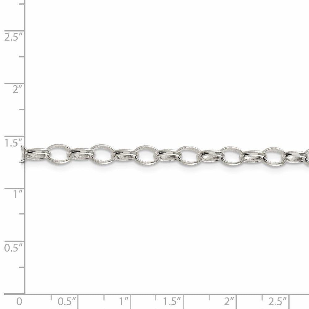 FJC Finejewelers 925 Sterling Silver Fancy Rolo Chain 18 Inches x 5 mm