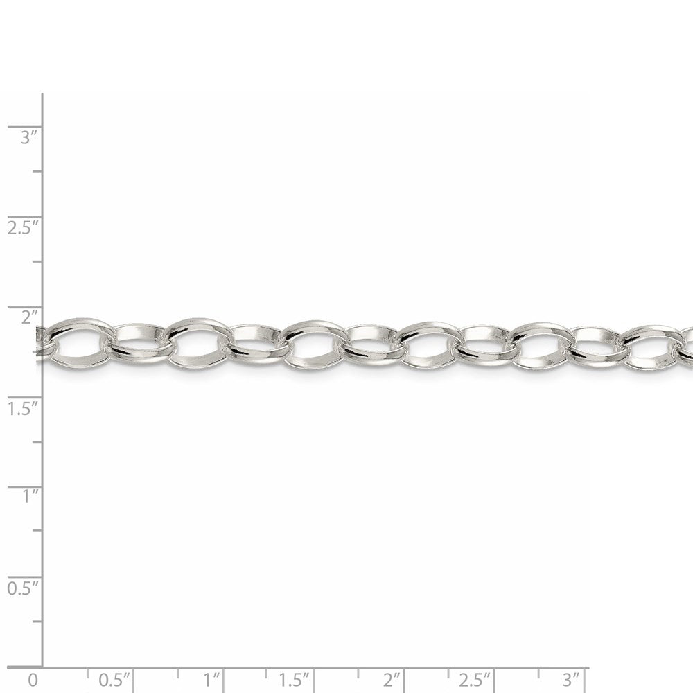 FJC Finejewelers 925 Sterling Silver Fancy Rolo Chain 18 Inches x 8 mm
