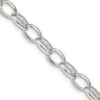 FJC Finejewelers 925 Sterling Silver Fancy Rolo Chain 24 Inches x 8 mm