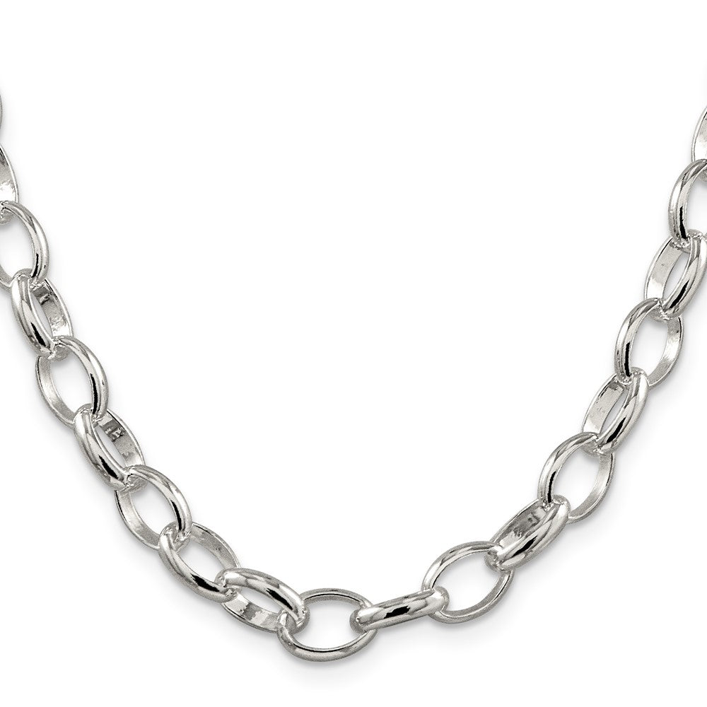 FJC Finejewelers 925 Sterling Silver Fancy Rolo Bracelet Chain 7 Inches x 8 mm
