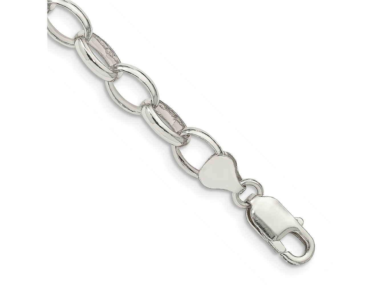 FJC Finejewelers 925 Sterling Silver Fancy Rolo Bracelet Chain 8 Inches x 8 mm