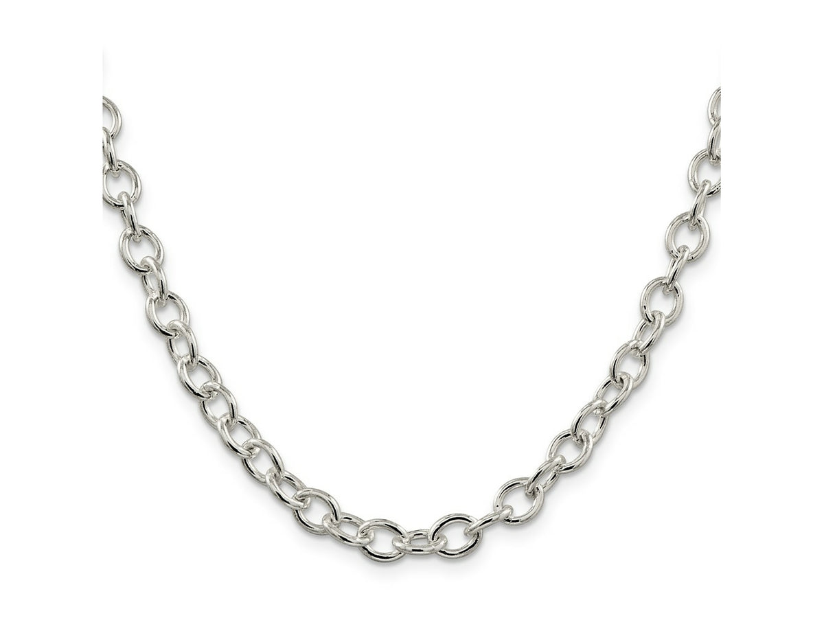 FJC Finejewelers 925 Sterling Silver Oval Cable Chain 18 Inches x 6.8 mm