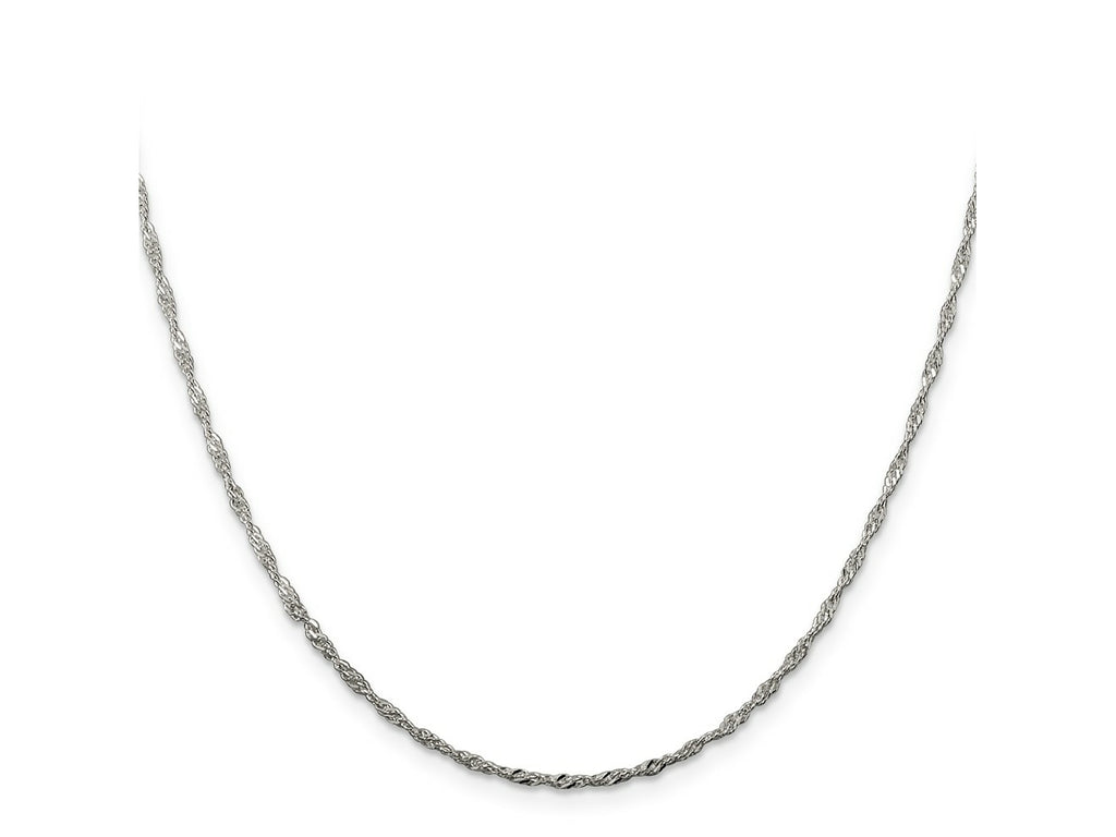FJC Finejewelers 925 Sterling Silver Singapore Chain 24 Inches x 1.75 mm