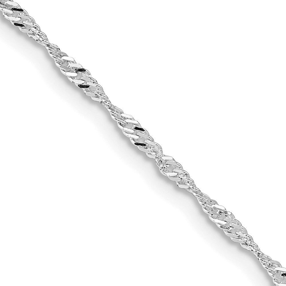 FJC Finejewelers 925 Sterling Silver Open Link Rhodium Plated Singapore Chain 22 Inches x 1.75 mm
