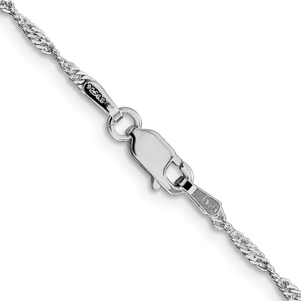 FJC Finejewelers 925 Sterling Silver Open Link Rhodium Plated Singapore Chain 22 Inches x 1.75 mm
