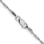 FJC Finejewelers 925 Sterling Silver Open Link Rhodium Plated Singapore Chain 22 Inches x 1.75 mm