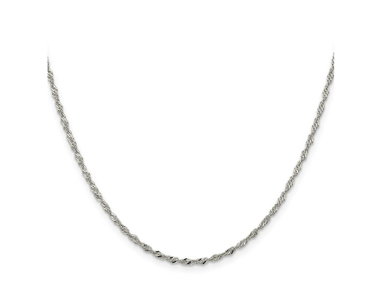 FJC Finejewelers 925 Sterling Silver Singapore Chain 18 Inches x 2 mm