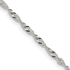FJC Finejewelers 925 Sterling Silver Singapore Chain 20 Inches x 2 mm