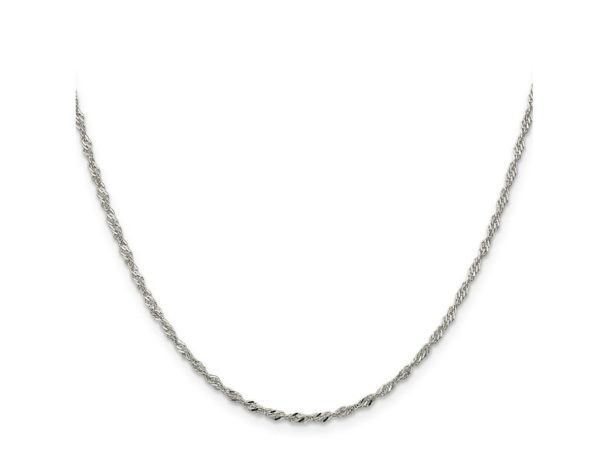 FJC Finejewelers 925 Sterling Silver Singapore Chain 22 Inches x 2 mm