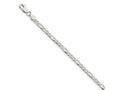 FJC Finejewelers 925 Sterling Silver Pavé Flat Figaro Bracelet Chain 7 Inches x 4 mm