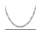 FJC Finejewelers 925 Sterling Silver Pavé Flat Figaro Chain 18 Inches x 4.75 mm