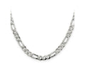 FJC Finejewelers 925 Sterling Silver Pave Flat Figaro Chain 28 Inches x 5.5 mm