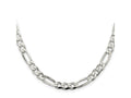 FJC Finejewelers 925 Sterling Silver Pavé Flat Figaro Chain 18 Inches x 7 mm