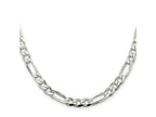 FJC Finejewelers 925 Sterling Silver Pavé Flat Figaro Chain 18 Inches x 7 mm
