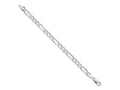 FJC Finejewelers 925 Sterling Silver Pavé Flat Figaro Bracelet Chain 8 Inches x 7 mm