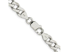FJC Finejewelers 925 Sterling Silver Pave Flat Figaro Bracelet Chain 9 Inches x 7.25 mm