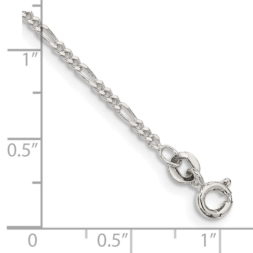 FJC Finejewelers 925 Sterling Silver Figaro Bracelet Chain 8 Inches x 1.75 mm