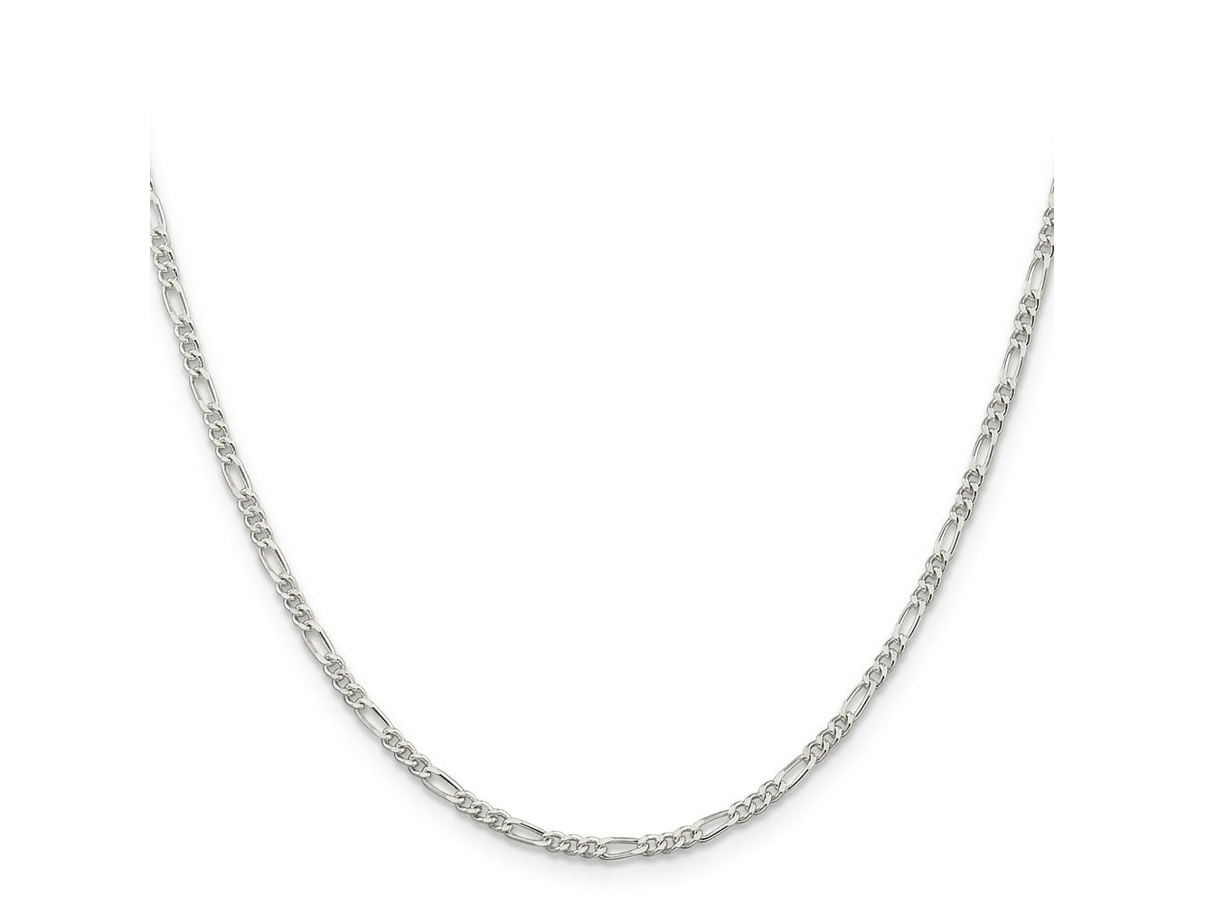 FJC Finejewelers 925 Sterling Silver Figaro Chain 24 Inches x 2.25 mm