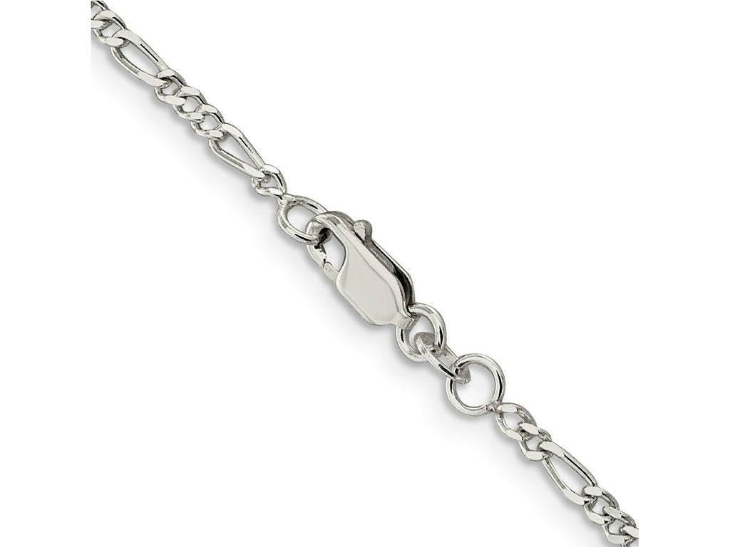 FJC Finejewelers 925 Sterling Silver Figaro Bracelet Chain 6 Inches x 2.25 mm